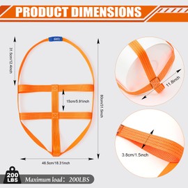 GliCraft 1 Pcs Bucket Sling with Bands for 5 Gallon Bucket Strap Harness Webbing Sling Lifting, 200lbs Capacity