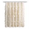 Lush Decor Kemmy Ruffled Shower Curtain, Single, 72" W x