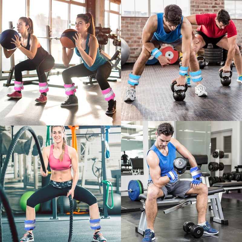 Adjustable Ankle Weights for Women Men Kids 1/2/3/4/5/6/8/10/12/20 LBS 1