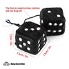Large Cubes, One Pair of Hanging Plush Dice with Suction