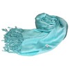 Kuldip Satin Plain Pashmina Shawl Wrap Scarf. Mint Green