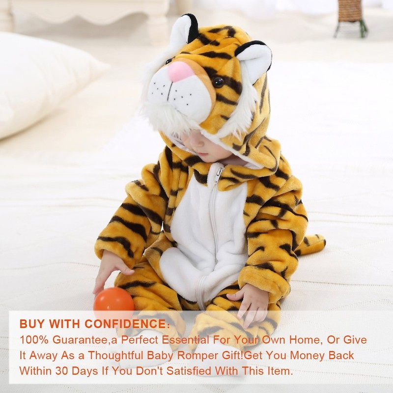 MICHLEY Unisex Baby Romper Winter and Autumn Flannel Jumpsuit for