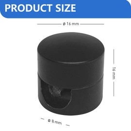 CLKE 2Pcs Aluminum Cable Clips, Textile Cable Holder with Screws and Dowels, Aluminium Power Cord Holder, Textile Cable Holder, Fixes Light Fixtures and Pendant Lights (Black)