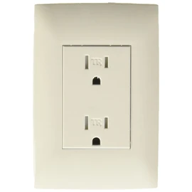 Leviton TRDPT-BLA, Contacto Dúplex, A prueba de manipulaciones, 15Amp, 125V, Placa incluida, color Blanco