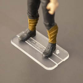 FIGURESLAB 56PACK 6inch Star Was Black Series Action Figure Stand, Toy Organizer Support Feet Original Stands for Display, 1/12 Scale Figures Peg Holder Bases Accessories, Multi-Pegs, CLEAR, Square