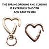 ZROSDSGY 12 Pcs Heart Swivel Spring Clasps，Metal Spring Key Chain
