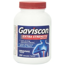 Gaviscon Extra Strength Tablets, 100 Count - Pack of 4