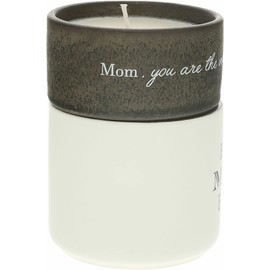 Pavilion - Best Mom Ever - 4 Oz Candle & 10.8 Oz Mug Gray & Cream Neutral Stackable To: & From: Tag Gift Set