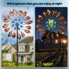 Solar Wind Spinners Outdoor 73 Inches，360 Degrees Kinetic Wind Sculpture