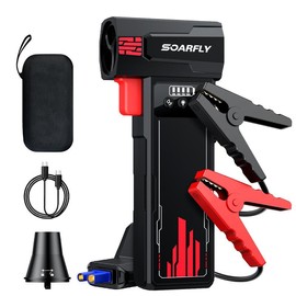 SOARFLY 4-in-1 Jet Fan Blower Turbo Fan with Battery Jump Starter Instantaneous Thust 1.4KG, 15000 mAh, LED irradiation function, Portable Charger