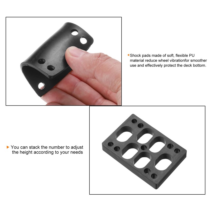 PATIKIL Skateboard Riser Pads Screws Set, 2 Pack 12mm Angle
