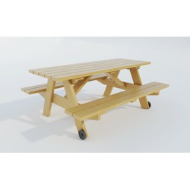 DIY Picnic Table with Benches Plans - Build Your Own Outdoor Patio Garden Furniture