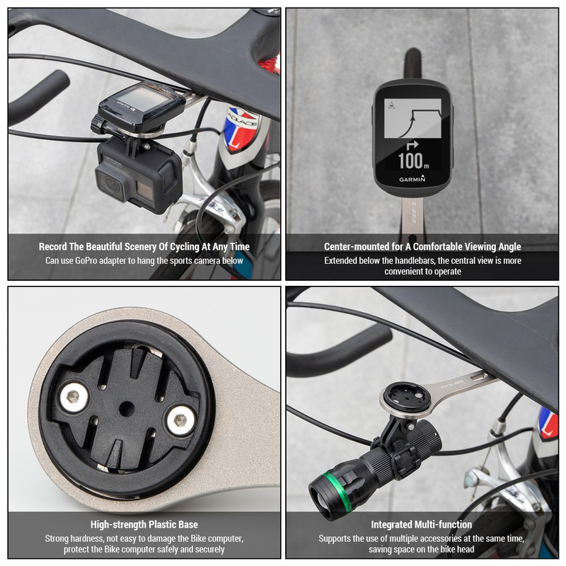 Bike Computer Extension Bracket Multifunctional Metal For Garmin Bryton Cateye