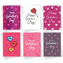 RED OCEAN Pack Of 6 Galentines Day Cards For Best Friends Cute Valentines Card For Her Card For Best Friends Pack Of Galentines Greetings Cards