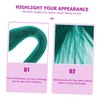 WOONEKY 3rolls Green Braiding Hair Extensions Pre-stretched Low Temperature Silk