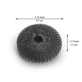 Kyraton Stainless Steel Scourers Set Of 6, Big Metal Wire Wool 10 x 10cm Confortable To Hold And Durable And Strong