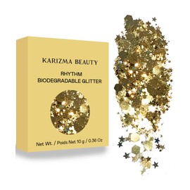 Rhythm Biodegradable Chunky Glitter // Karizma Beauty Gold Bio Glitter Eco Glitter Face Glitter 8g