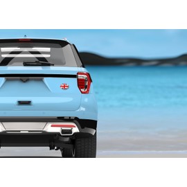 Elektroplate Premium United Kingdom Union Jack Flag Oval All Metal Chrome Emblem for Cars, Trucks, and All Auto | Universal Fit at 2.5" x 3.8" | Weatherproof