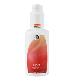 Martina Gebhardt Rose Face Lotion (100 ml) • Organic Face Milk for Dry Skin • Moisturising Face Cream • Cream Natural Cosmetics (Vegan)