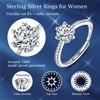 JeweBella 925 Sterling Silver Rings for Women Girls Cubic Zirconia