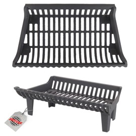 Flame Genie Fireplace Grate - Self-Feeding Fireplace Tools, Cast Iron, Wood Stove Accessories, Fire Logs, Fireplace Grates, 4" Leg Clearance - G22-4-BX