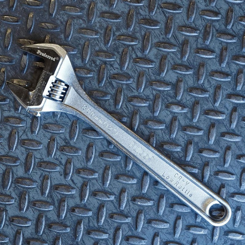 Proferred T05055 Standard Adjustable Wrench, Chrome Finish, 12"