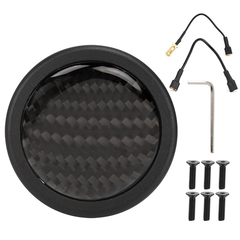 Carbon Fiber Horn Push Button Auto Car Steering Wheel Modified