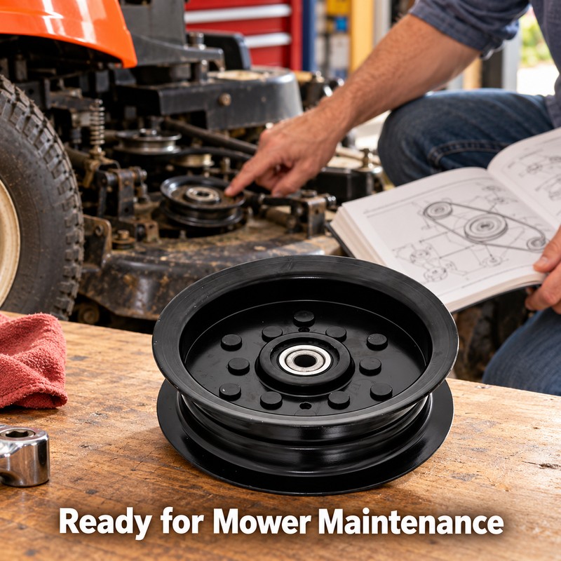Flat Idler Pulley for Husqvarna and Poulan Pro Mowers, Replaces