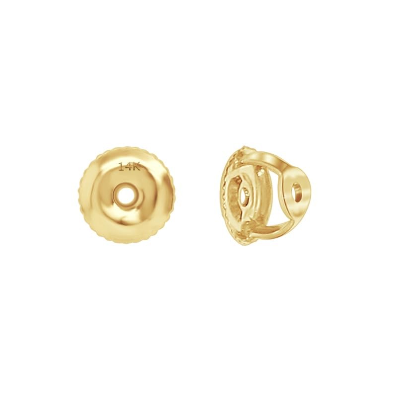 14k Solid Yellow Gold Replacement Pair Earring Screw Back Backings