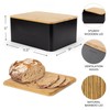ZICOTO Beautiful Bread Box With Wooden Lid For Your Kitchen