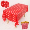 ZJDHPTY 3Pack Tablecloths for Rectangle Tables Red Polka Dot Plastic