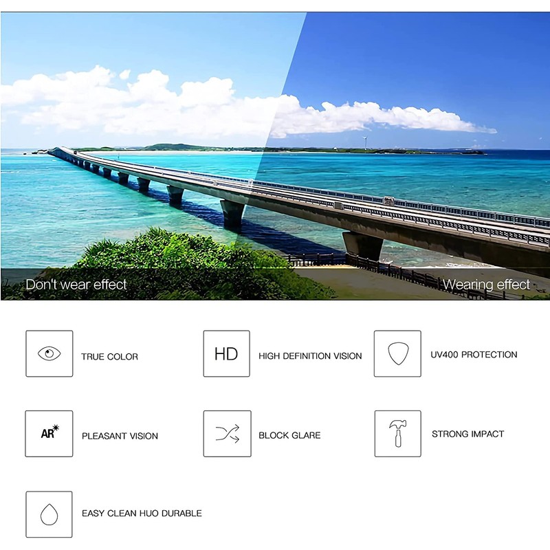 OSAGAMA Retro Sunglasses Rectangular Chunky Glasses UV Protection for Men