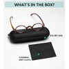 Eyekepper - Gafas de lectura pequeñas ovaladas redondas para hombre