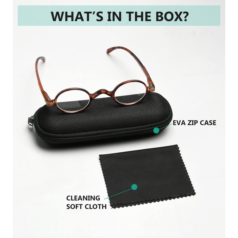 Eyekepper - Gafas de lectura pequeñas ovaladas redondas para hombre