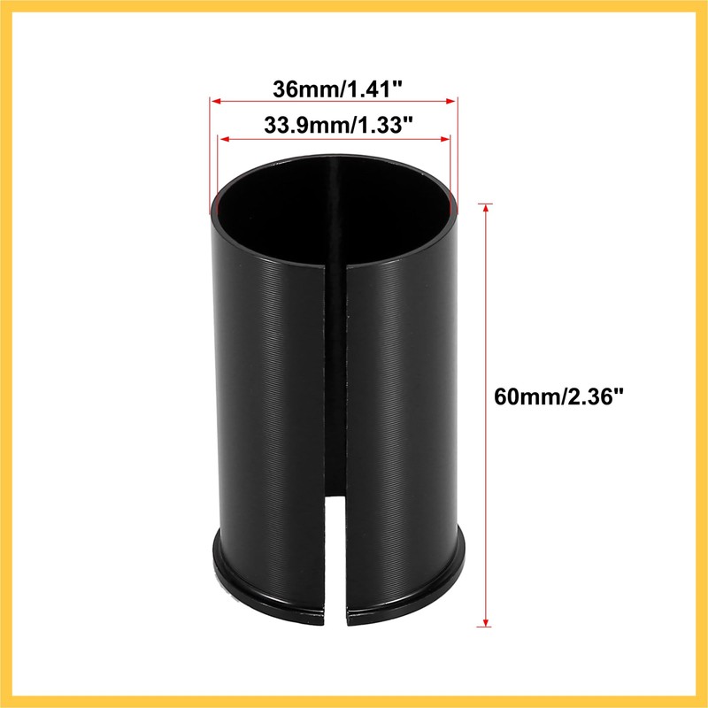 BULLSPANN Seat Post Bicycle Tube Adapter for 33.9mm to 36mm
