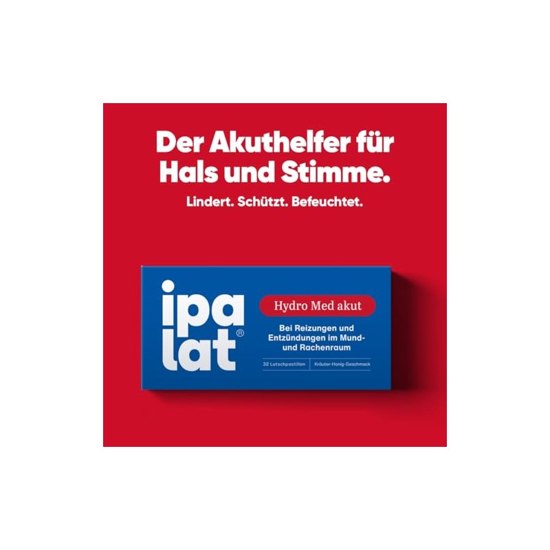 ipalat Hydro Med Acute Lozenges for Throat and Throat Discomfort,
