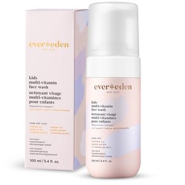 Evereden Lavado facial para niños: melocotón fresco, 3.4 fl oz. | Cuidado de la piel natural y a base de plantas para niños | Ingredientes no tóxicos y orgánicos | Cuidado de la piel multivitamínico