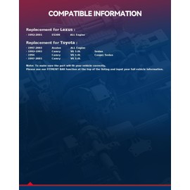 KAX Quick Rear Struts for Toyota 1997 1998 1999 2000 2001 2002 2003 Avalon, 1992-1994 1997-2001 Camry 3.0L, 1992-2001 ES300 Rear Shocks Quick Struts Complete Assembly with Coil Spring Set of 2
