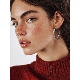 Silver Earrings for Women Silver Jewellery Chunky Sterling Silver Earrings Sleeper Earrings Jewelry