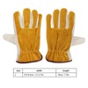 Garden Cowhide Gloves Puncture Proof Wearproof Full Finger Leather Gloves