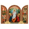 Needzo Catholic Orthodox Wooden Resurrection of Christ Jesus Triptych Icon