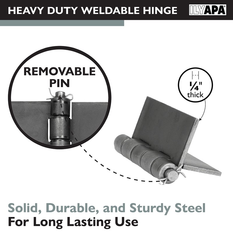 Ilyapa 2 Pack 4x4 Gate Hinges Heavy Duty Butt Hinge