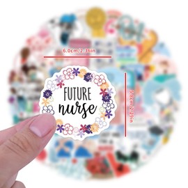 Nurses Day Stickers 110 Pack Laptop Stickers,Angel Nurse Vinyl Waterproof Stickers for Water Bottles Skateboard Scrapbook Bike Computer,Phone,-Graffiti Stickers Pack for Teens Girls Kids Adults
