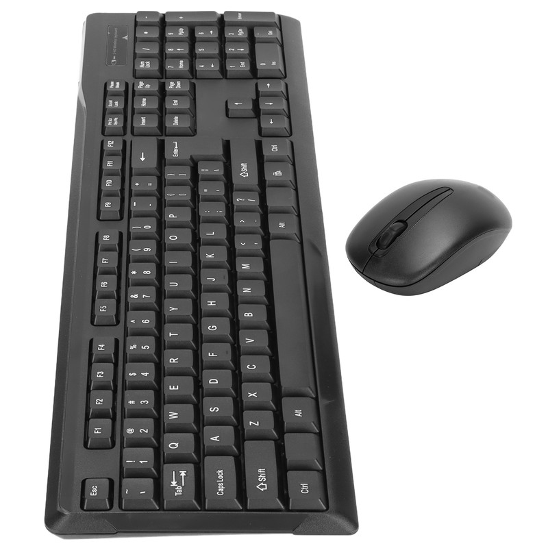 Keyboard Mouse Combo 2.4Ghz Wireless Splashproof Mute Optical Engine Positioning