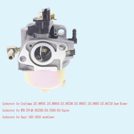 Fremnily 247.889571 Carburetor compatible with Craftsman 247.889701 247.886910 247.887200 247.88955 247.881720 Snow Blower for MTD 270-QU 952Z265-SUA ZS365-SUA Engine Huayi 170SA 170SB Carb