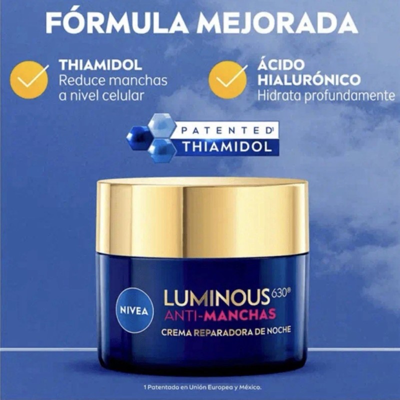 NIVEA Luminous 630 Anti-Manchas Crema De Noche 50ml (Anti-spot Night