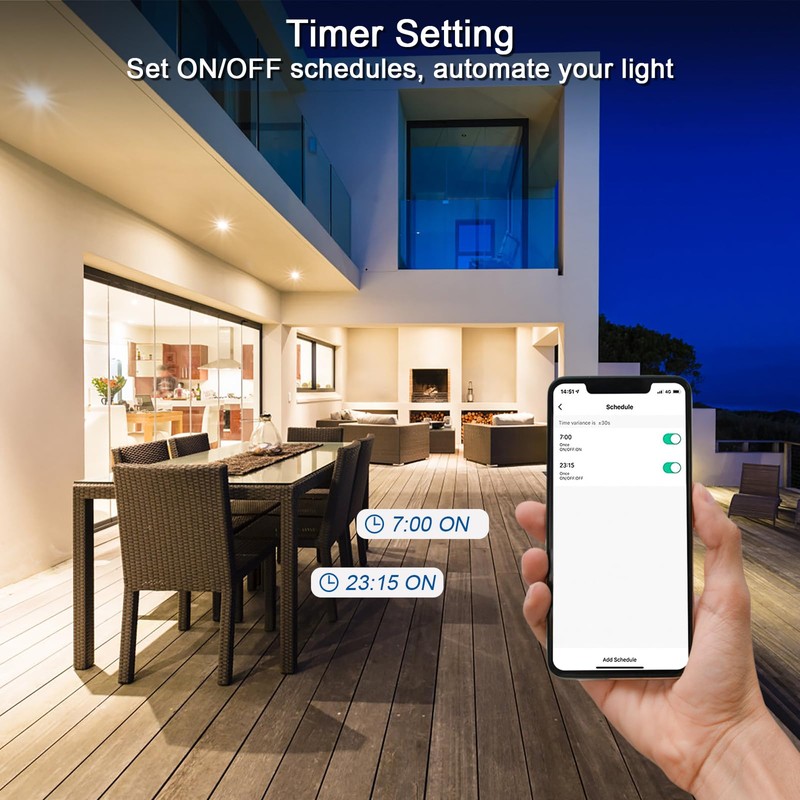 BARST Outdoor Smart Plug, WiFi Smart Plug with Two Grounded