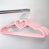 No-Slip Velvet Plastic Hangers,Pink(20Pack) for Coat Jackets, Pants, and Dress