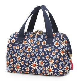 Smrcom Makeup Bag Cosmetic Bag For Women Girl Travel Makeup Bag Toilet Bag Zipper Organizer Bag Waterproof, Cotton biue, Exquisite