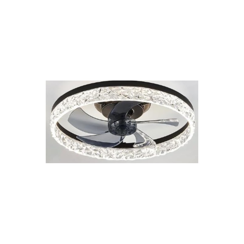 ZMISHIBO 19.7" Ceiling Fans with Lights, Low Profile Ceiling Fan